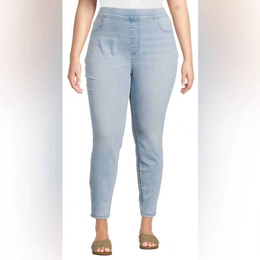 🩵 Terra & Sky 3X Light Blue Jeggings - Picture 1 of 10
